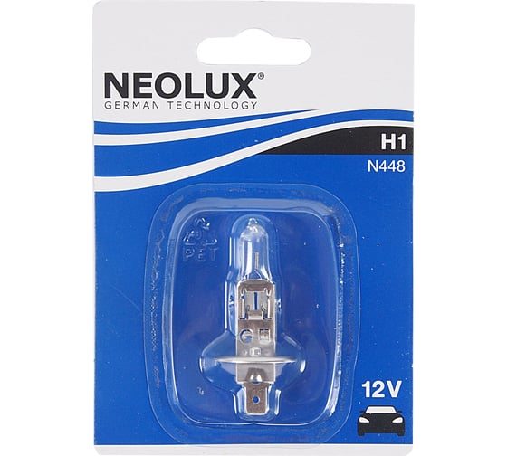 Автолампа NEOLUX H1 55 P14.5s блистер 12V 1 10 100 N448-01B