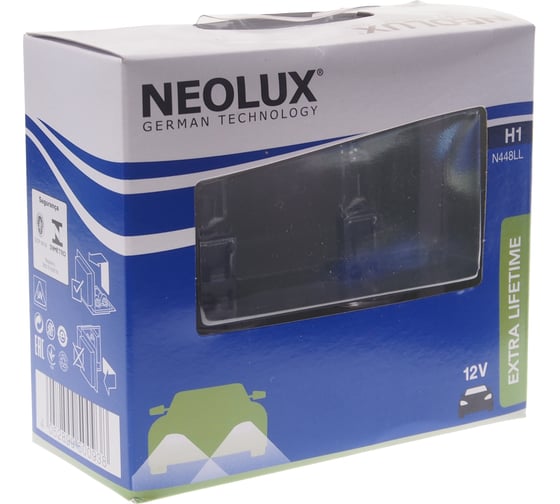 Автолампа NEOLUX H1 55 P14.5s LONG LIFE бокс, 2шт 12V 1 10 N448LL-2SCB 1