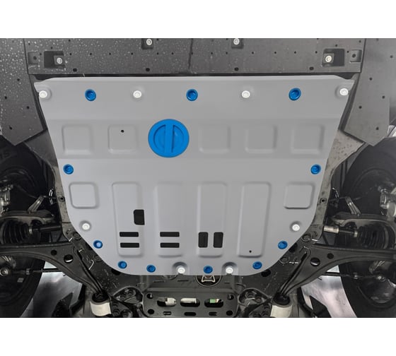 Защита картера и КПП + комплект крепежа Rival алюминий GAC GS8 2023-, V-2.0, АКПП, 4WD. 333.3403.1