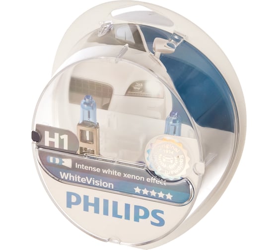 Автолампа PHILIPS H1, 55 P14.5s VISION 3700K 2 шт.+2 шт. W5W 12V 1,5,30 12258WHVSM