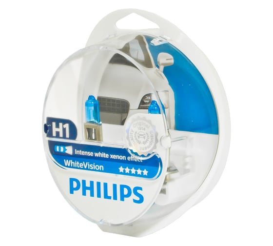 Автолампа PHILIPS H1, 55 P14.5s VISION 3700K 2 шт.+2 шт. W5W 12V 1,5,30 12258WHVSM