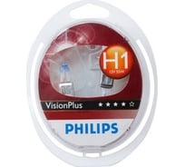 Автолампа PHILIPS H1, 55 P14.5s+60% VISION PLUS 2 шт. 12V 1,5 HIT 12258VPS2