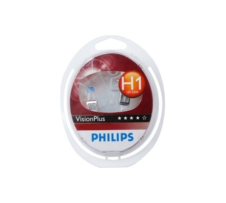 Автолампа PHILIPS H1 55 P14.5s+60 VISION PLUS 2шт 12V ,1,5 HIT 12258VPS2