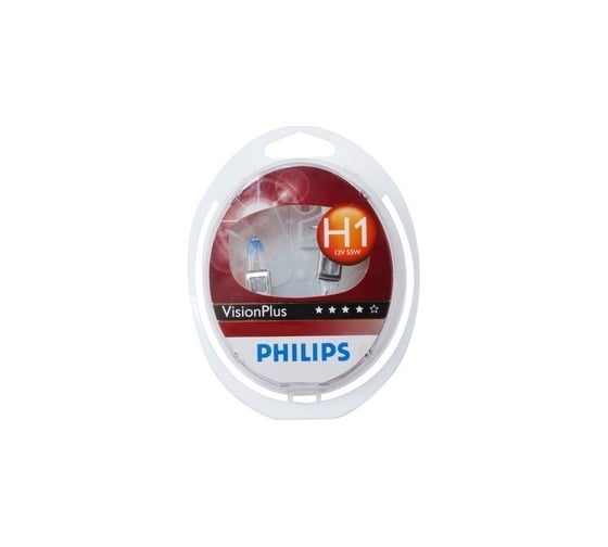 Автолампа PHILIPS H1, 55 P14.5s+60% VISION PLUS 2 шт. 12V 1,5 HIT 12258VPS2 1