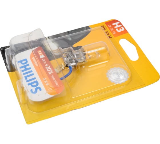 Автолампа PHILIPS H3, 55 PK22s+30% 12V 1,10 12336PRB1
