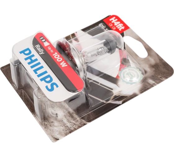 Автолампа PHILIPS H4, 100, 90 P43t-38 RALLY 12V 1,10,100 12569RAB1