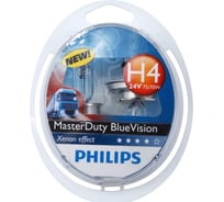 Автолампа PHILIPS H4, 75, 70 P43t-38 MASTER DUTY BLUE VISION 2 шт. 24V 1,5 13342MDBVS2