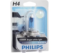 Автолампа PHILIPS H4, 60, 55 P43t-38 CRISTAL VISION 4300K 12V 1,10 12342CVB1