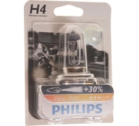 Автолампа PHILIPS H4, 60, 55 P43t-38+30% VISION MOTO 12V 1,10 12342PRBW