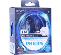 Автолампа PHILIPS H4 60,55 P43t-38+60 COLOR VISION BLUE 3350K 2шт 12V ,1,5 12342CVPBS2