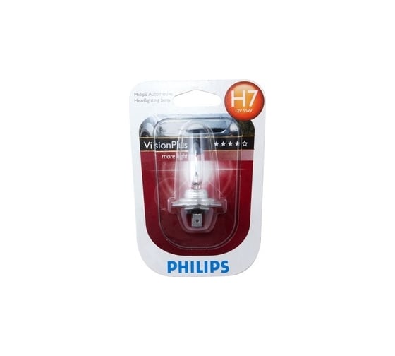 Автолампа PHILIPS H7, 55 PX26d+60% VISION PLUS 12V 1,10 12972VPB1