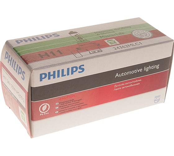 Автолампа PHILIPS H11, 70 PGJ19-2 MASTER LIFE 24V 10,100 24362MLC1
