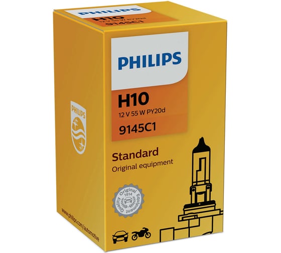 Автолампа PHILIPS H10, 45 PY20d 12V 1,100 9145C1