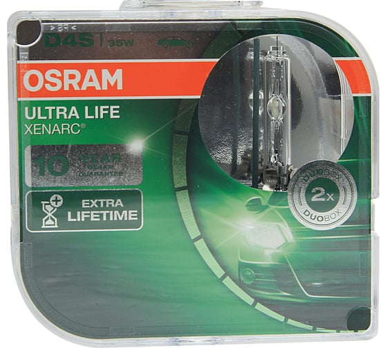 Автолампа OSRAM D4S 35 P32d-5 XENON ULTRA LIFE, 2шт 4350K 12V, 1, 10 66440ULT-HCB 1