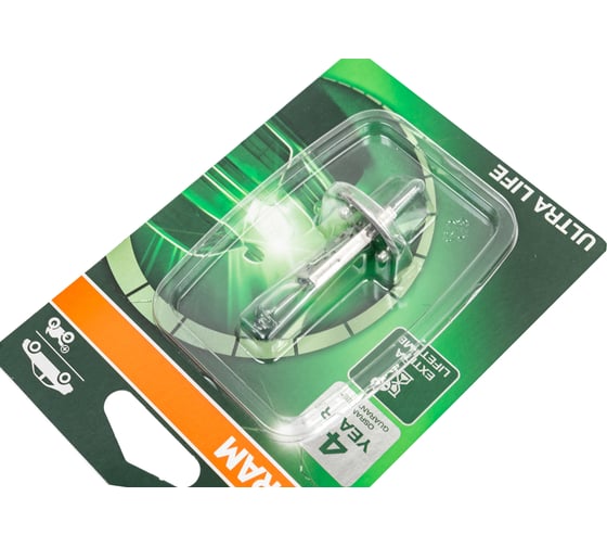 Автолампа OSRAM H1 55 P14.5s ULTRA LIFE 12V, 1, 10 64150ULT-01B