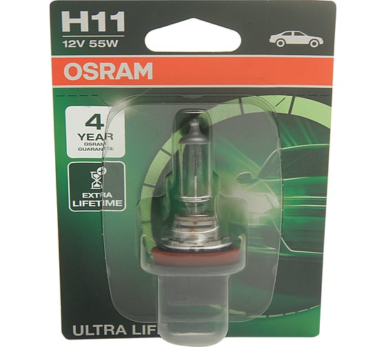 Автолампа OSRAM H11 55 PGJ19-2 ULTRA LIFE 2шт 12V, 1, 10 64211ULT-HCB