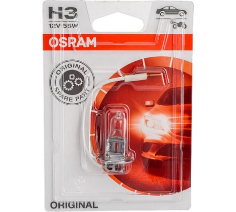 Автолампа OSRAM H3 55 PK22s 12V, 1, 10 64151-01B