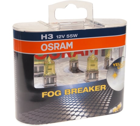Автолампа OSRAM H3 55 PK22S FOG 2600K 2шт 12V, 1, 10 62151FBR-HCB