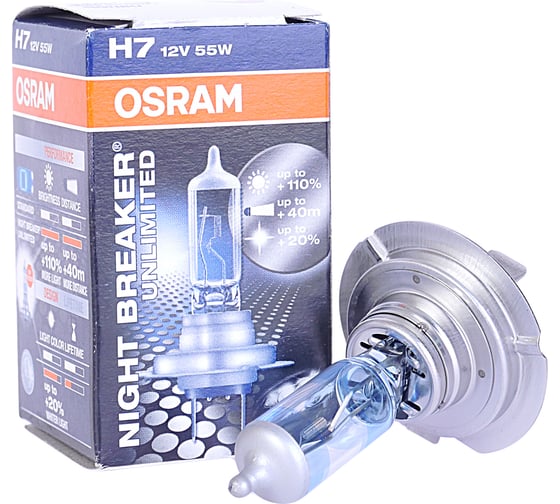 Автолампа OSRAM H7 55 PX26d+110% NIGHT UNLIMITED 12V, 1, 100 64210NBU