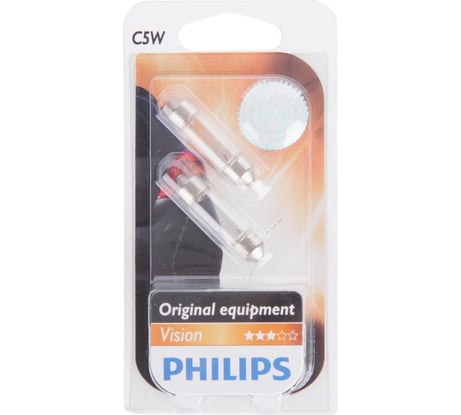 Автолампа PHILIPS C5W SV8.5.8, 35 мм , 2 шт. 12V 1,10 12844B2