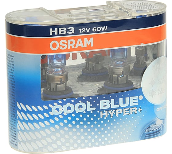 Автолампа OSRAM HB3, 9005 60 P20d+50% BLUE HYPER 5000K 2шт 12V, 1, 10 OLD 69005CBH+-HCB 1
