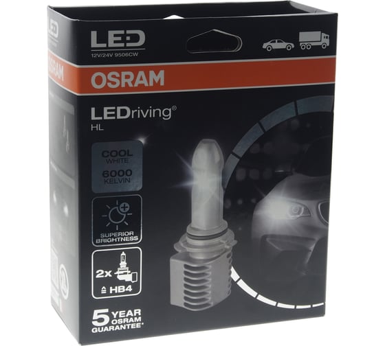 Автолампа OSRAM HB4 14 P22d 6000K к-т 12V, 24V, 1, 10, 100 9506CW