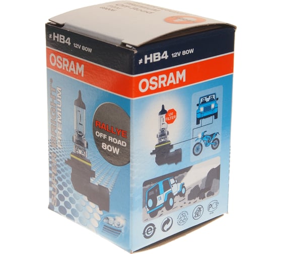 Автолампа OSRAM HB4, 9006 80 P22D SUPER BRIGHT 12V, 1, 10 69006SBP