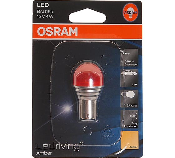 Автолампа OSRAM P21W BAU15S LED AMBER 12V, 1, 10, 50 OLD 7557YE-01B 1