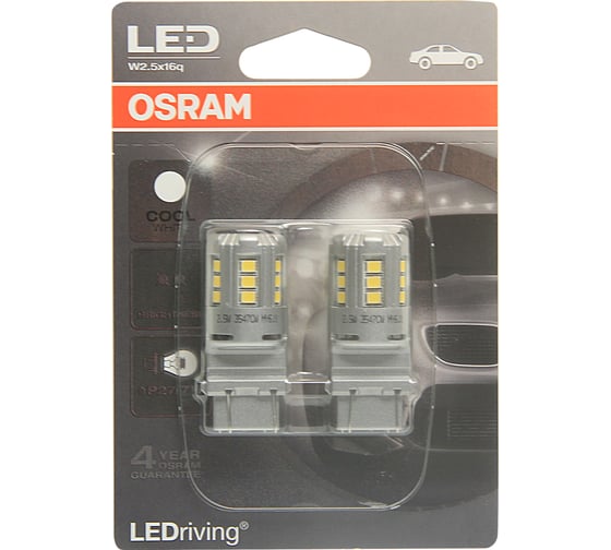 Автолампа OSRAM P27/7W W2.5 16q LED 2шт 12V, 1, 5 OLD 3547CW-02B