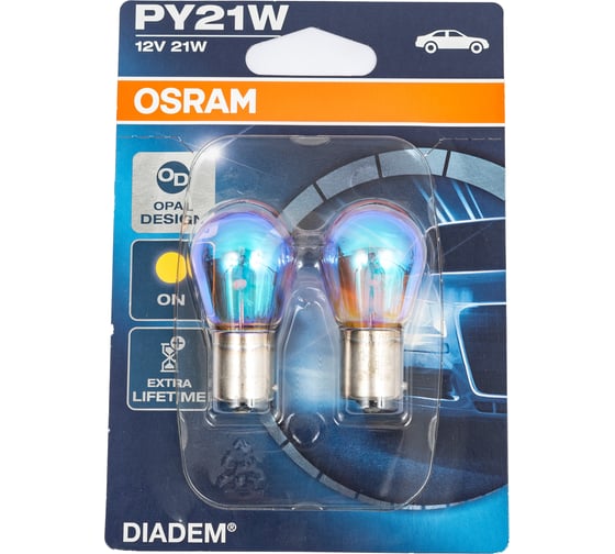Автолампа OSRAM PY21W BAU15s DIADEM 2шт 12V, 1, 20 7507LDA-02B 1