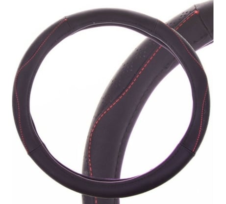 Оплетка SKYWAY Art-1 M черная экокожа S01102340