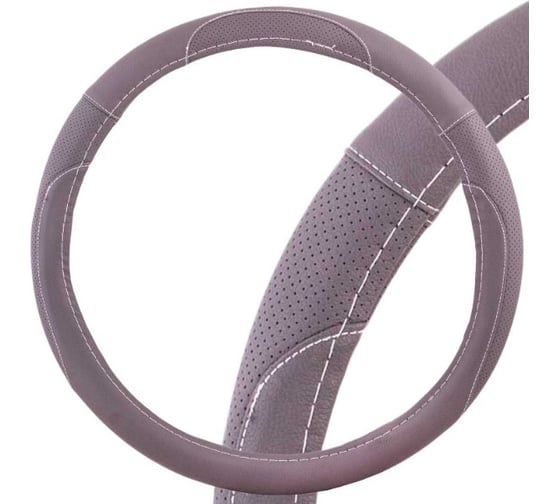 Оплетка SKYWAY Art-4 L cерая экокожа S01102316 1