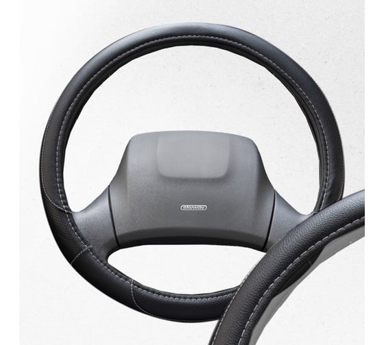 Оплетка SKYWAY Art-4 L черная экокожа S01102315