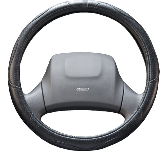 Оплетка SKYWAY Art-7 L черная экокожа S01102019