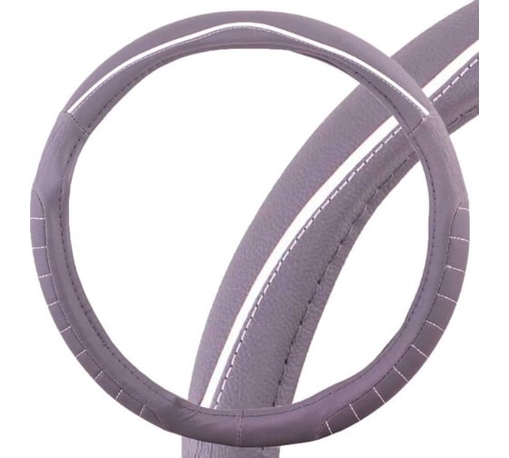 Оплетка SKYWAY Combo-1 M серо/белая экокожа S01102319 1