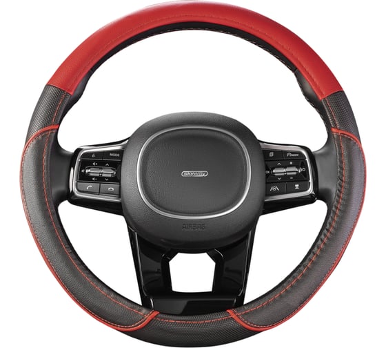 Оплетка SKYWAY Combo-4 M Черно/Красная экокожа S01102394