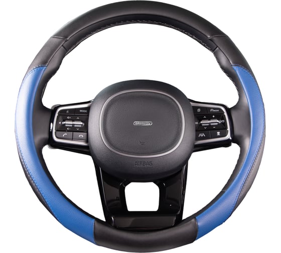 Оплетка SKYWAY Combo-6 M Черно/синяя экокожа S01102293 1