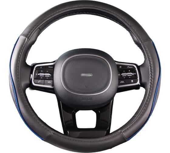 Оплетка SKYWAY Combo-7 M Черно/синяя экокожа S01102301 1
