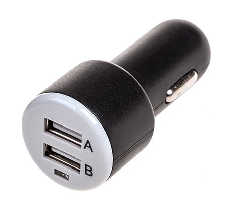 Зарядное устройство SKYWAY адаптер USBх2 1.0А+2.1А черный S04601001