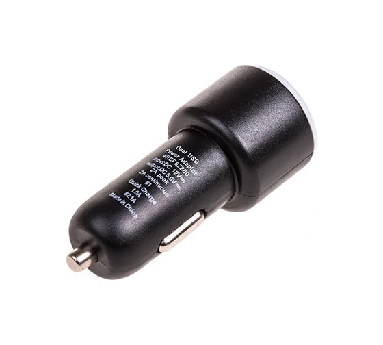 Зарядное устройство SKYWAY адаптер USBх2 1.0А+2.1А черный S04601001