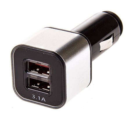 Зарядное устройство SKYWAY адаптер USBх2 1.0+3.1А черный/серебро в коробке S04601003