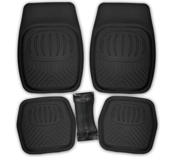 Коврик для салона SKYWAY Rain-2 5пр. ванночка, полиуретановый, черный S01702055