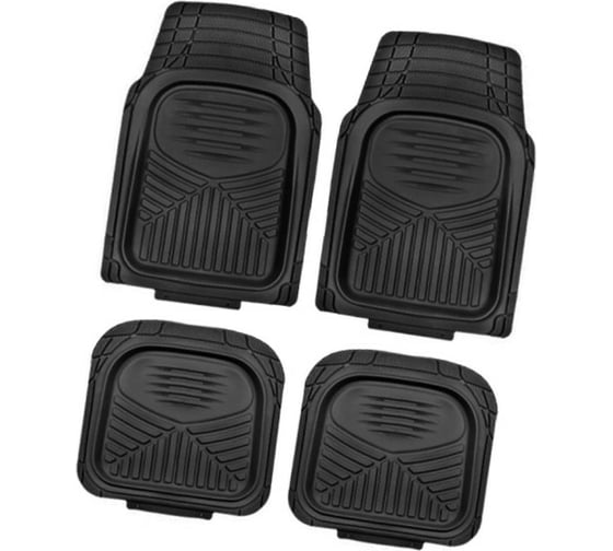 Коврик для салона SKYWAY Rain-7 4пр. полиуретановый, черный S01702076 1