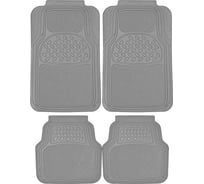Полиуретановый коврик для салона с ковролин. вставками SKYWAY Snow-1 4пр. серый TS3388P-4 GY/S01702010