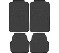Полиуретановый коврик для салона с ковролин. вставками SKYWAY Snow-1 4пр. черный S01702011