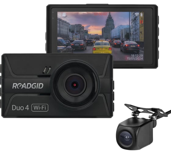 Видеорегистратор ROADGID duo 4 wi-fi с камерой заднего вида 1049605 1