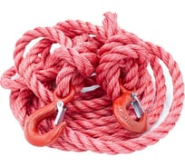 Буксировочный трос TOPAUTO трехпрядный канат ПРЕМИУМ 15 т 2 крюка, 6 метров, сумка ТА-P9-1522С