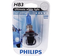 Автолампа PHILIPS HB3, 9005 65 P20d DIAMOND VISION 5000K 12V 1,10 9005DVB1