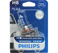 Автолампа PHILIPS H8, 35 PGJ19-1 VISION 3700K 12V 1,10 12360WHVB1