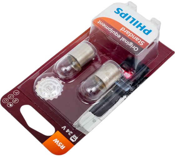 Автолампа PHILIPS R5W BA15s 2 шт. 24V 1,10 13821B2